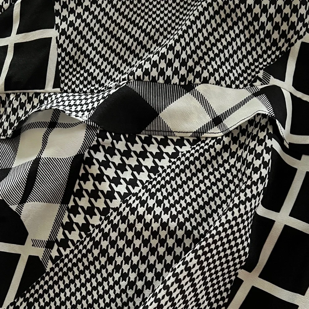 Calvin Klein Black and White Asymmetrical Dress - Picture 7 of 8